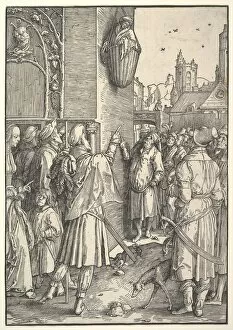 The Poet Virgil in a Basket, 1512. Creator: Lucas van Leyden