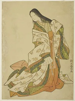 Poetess Prints: The Poetess Ono no Komachi, Edo period (1615-1868), 1767 / 68. Creator: Suzuki Harunobu