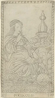 Mantegna Prints: Poetry, plate 27 from Arts and Sciences, c.1465. Creator: Unknown