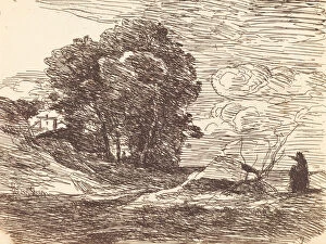 Campfire Gallery: Poets Dwelling (La Demeure du poete), 1871. Creator: Jean-Baptiste-Camille Corot
