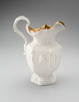 Shakespeare William Gallery: Poet's Pitcher, 1875/86. Creator: Union Porcelain Works