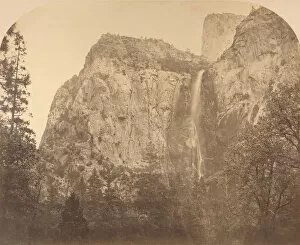Carleton Emmons Collection: Pohono, Bridal Veil, 900 Feet, Yosemite, 1861. Creator: Carleton Emmons Watkins