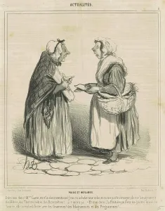 Old Women Prints: Poids et mesures, 19th century. Creator: Honore Daumier