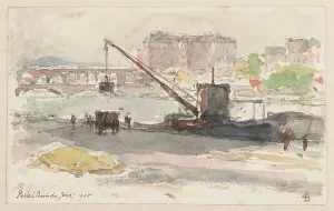 Cranes Prints: Point du Jour, Paris, 1905. Creator: Carel Nicolaas Storm
