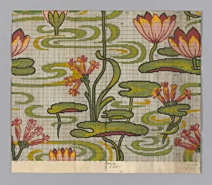 Water Lily Gallery: Point Paper (mise-en-carte), France, c. 1880. Creator: Possibly from the firm of Emile