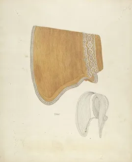 Trim Prints: Poke Bonnet, c. 1937. Creator: Arelia Arbo