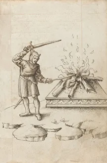 Instructions Prints: Do Not Poke the Fire with a Sword [fol. 20 recto], c. 1512 / 1515. Creator: Unknown