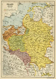 Occupied Territory Prints: Poland, 1815-1914, (c1920). Creator: John Bartholomew & Son