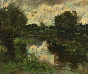 Maris Jacob Henricus Prints: A Polder Landscape after a Thunderstorm, c.1892. Creator: Jacob Henricus Maris