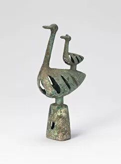 Pole Top with Double Bird-Shaped Bell (one of pair), 6th / 4th century B.C