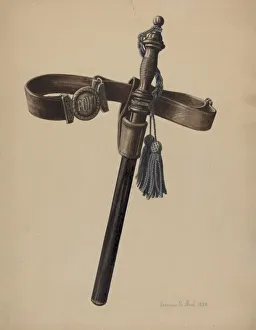 Club Gallery: Police Club and Belt, 1939. Creator: Herman O. Stroh