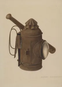 Alexander Anderson Prints: Police Lantern and Club, 1938. Creator: Alexander Anderson