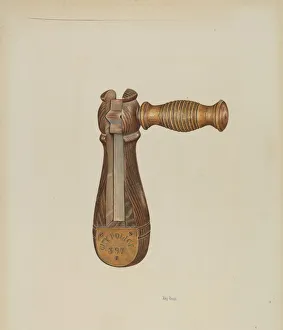 Police Force Prints: Police Rattle, c. 1938. Creator: Ray Price