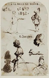 Police Officer Prints: At the Police Station, 19th century. Creator: Charles Emile Jacque