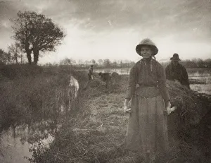 Marsh Prints: Poling the Marsh Hay, 1886. Creator: Peter Henry Emerson