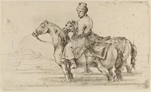 Stefano Della Bella Collection: Polish Attendant with Two Horses. Creator: Stefano della Bella