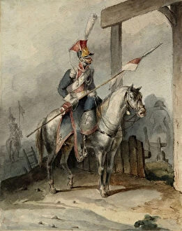 Imperial Guard Collection: Polish chevauleger of the French Imperial Guard, ca 1808. Artist: Anonymous