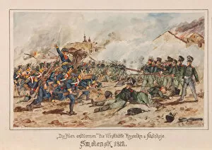Images Dated 3rd April 2017: Polish forces storm the suburbs of Smolensk in 1812
