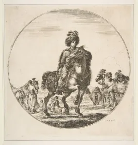 Metropolitan Muse Prints: Polish horseman facing right, a circular composition, from Figures on Horseback (Cav