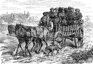 Merchants Prints: Polish Jews driving to market: a sketch on the Polish Russian frontier
