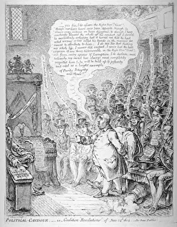 Gillray Collection: Political candour - ie Coalition resolutions of June 14th 1805