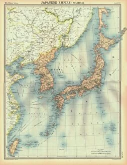 Empire Collection: Political map of the Japanese Empire, early 20th century