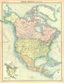 Arctic Circle Collection: Political map of North America