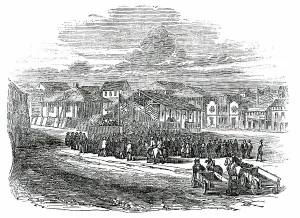 Gold Rush Prints: Political Meeting at San Francisco, 1850. Creator: Unknown