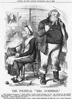 William Ewart Prints: The Political Mrs Gummidge, 1885. Artist: Joseph Swain
