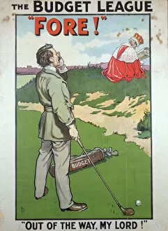 David Lloyd George Gallery: Political poster for The Budget League, British, 1910