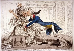 Political ravishment, or the Old Lady of Threadneedle Street in danger!, 1797