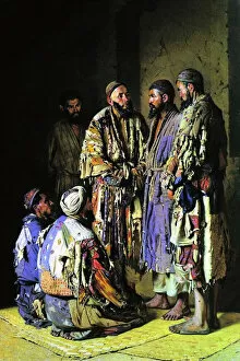 The politicians in an opium shop. Tashkent, 1870