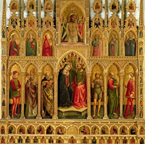 Assunta Prints: Polittico di Montelparo: The Coronation of the Virgin