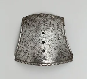 Barding Prints: Poll Plate of a Shaffron, Italy, c. 1550. Creator: Unknown
