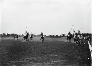 Mallet Prints: Polo - Army Polo, 1913. Creator: Harris & Ewing