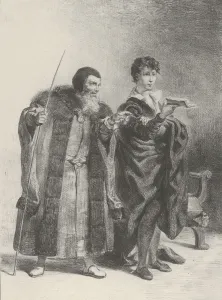 Images Dated 28th April 2020: Polonius and Hamlet, 1834-43. 1834-43. Creator: Eugene Delacroix
