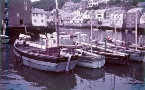 Fishing Boat Prints: Polperro Harbour, Cornwall, c1955. Creator: Arthur Charles Kirby Ware