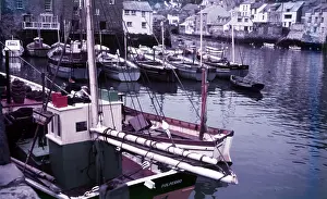 Fishing Boat Prints: Polperro Harbour, Cornwall, c1955. Creator: Arthur Charles Kirby Ware