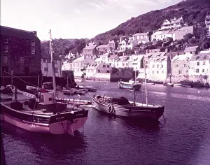 Fishing Boat Prints: Polperro Harbour, Cornwall, c1955. Creator: Arthur Charles Kirby Ware