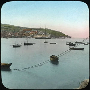 Polruan from Fowey, Cornwall, late 19th or early 20th century. Artist: Church Army Lantern Department