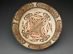 Ceramic And Pigment Collection: Polychrome Bowl, c. 1890. Creator: We'wah