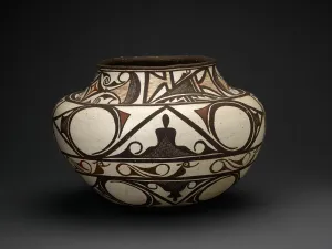 Ceramic And Pigment Collection: Polychrome Jar, c. 1875. Creator: Unknown