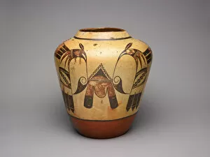 Ceramic And Pigment Collection: Polychrome Jar, c. 1920. Creator: Unknown