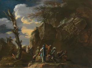 Tied Up Gallery: Polycrates Crucifixion, c. 1664. Creator: Salvator Rosa