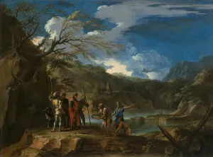 Polycrates and the Fisherman, c. 1664. Creator: Salvator Rosa