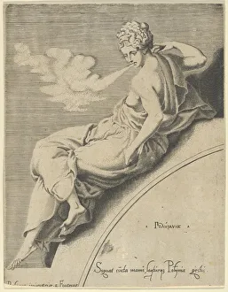 Francesco Primaticcio Collection: Polyhymnia, ca. 1540-45. ca. 1540-45. Creator: Anon