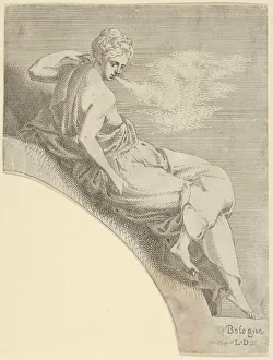 Hymn Prints: Polyhymnia, from the series Twelve Muses and Goddesses, ca. 1540-45. Creator: Leon Davent