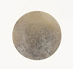 Jadejade Prints: Pommel, Western Han dynasty (206 B. C. -A. D. 9). Creator: Unknown
