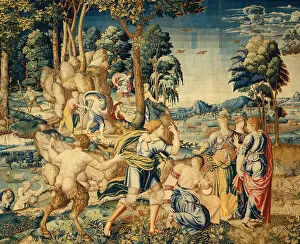 Argument Gallery: Pomona Surprised by Vertumnus and Other Suitors, 1535 / 40. Creator: Unknown