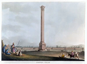 Mayer Gallery: Pompeys Pillar, Alexandria, Egypt, 1802. Artist: Thomas Milton